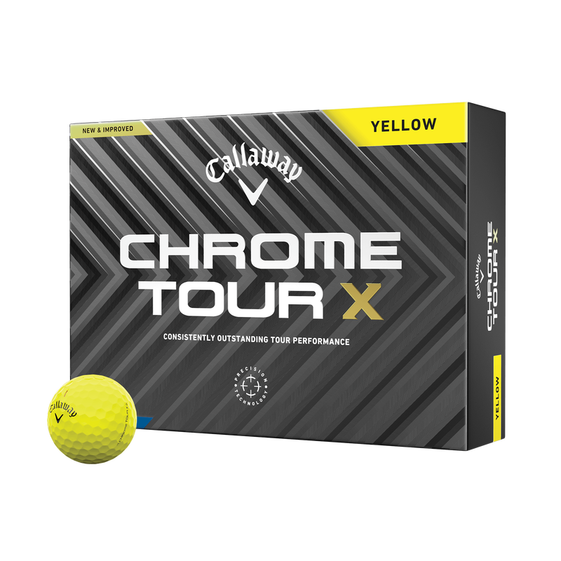 Chrome Tour X Yellow Golfb&auml;lle - View 1